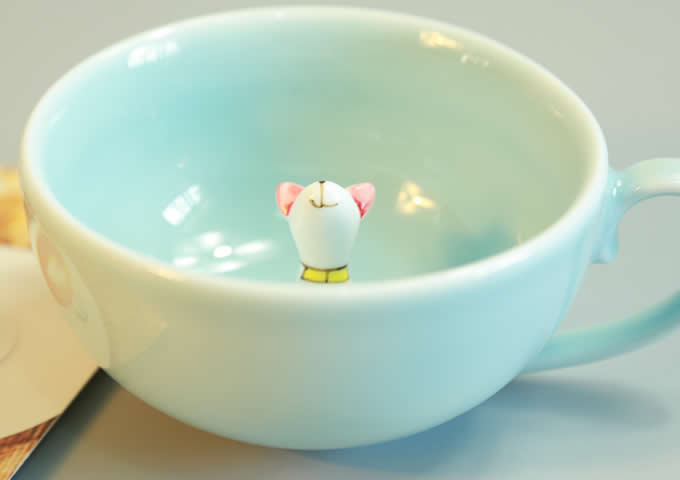  Cute Dog Figurine Ceramic Coffee Cup 