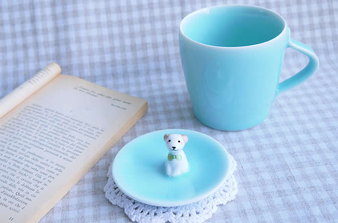  Cute Dog Figurine Ceramic Coffee Cup 