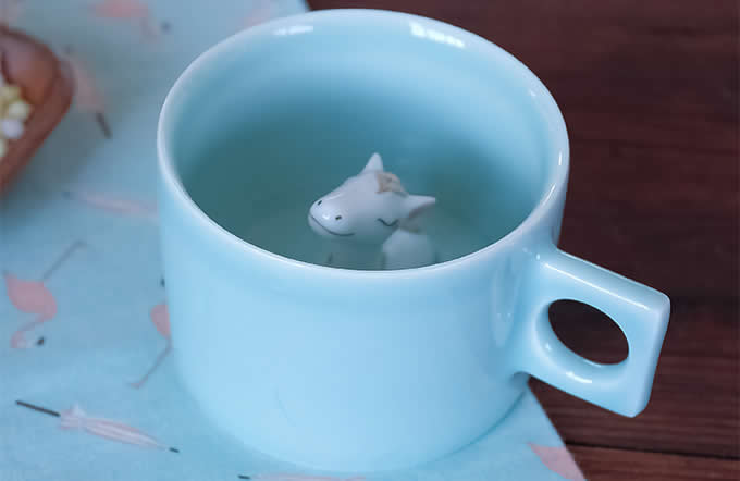 Cute Horse Figurine Ceramic Coffee Cup