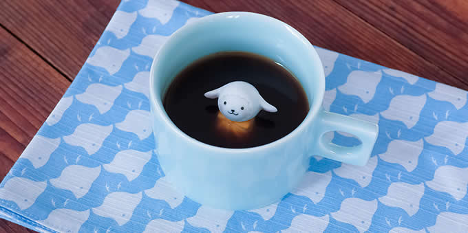  Cute Lamb  Figurine Ceramic Coffee Cup 
