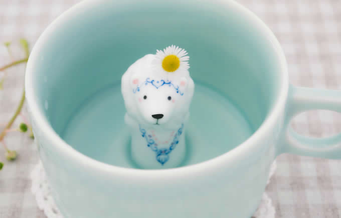 Cute Lion  Figurine Ceramic Coffee Cup