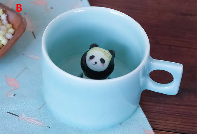 Cute Panda Figurine Ceramic Coffee Cup