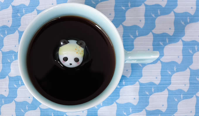 Cute Panda Figurine Ceramic Coffee Cup