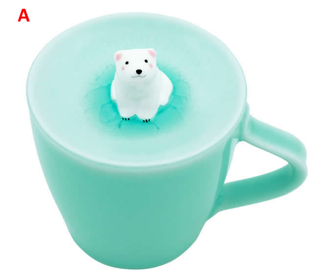  Cute Polar Bear Figurine Ceramic Coffee Cup 