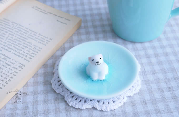  Cute Polar Bear Figurine Ceramic Coffee Cup 