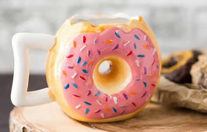 Doughnut Ceramic Mug Coffee Tea Water Cup 