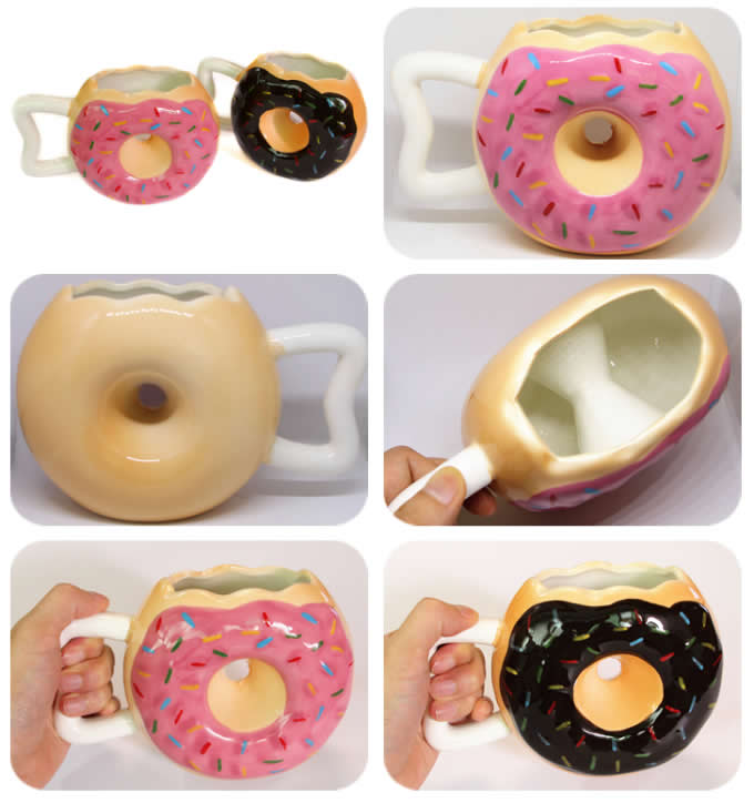 Doughnut Ceramic Mug Coffee Tea Water Cup 
