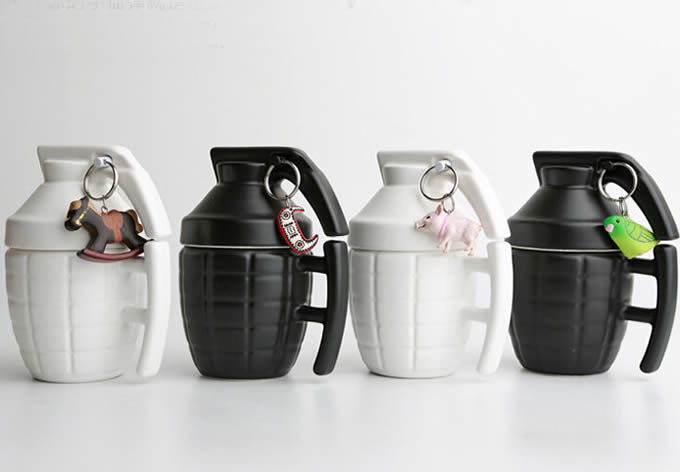 Grenade Shaped Ceramic Mug 