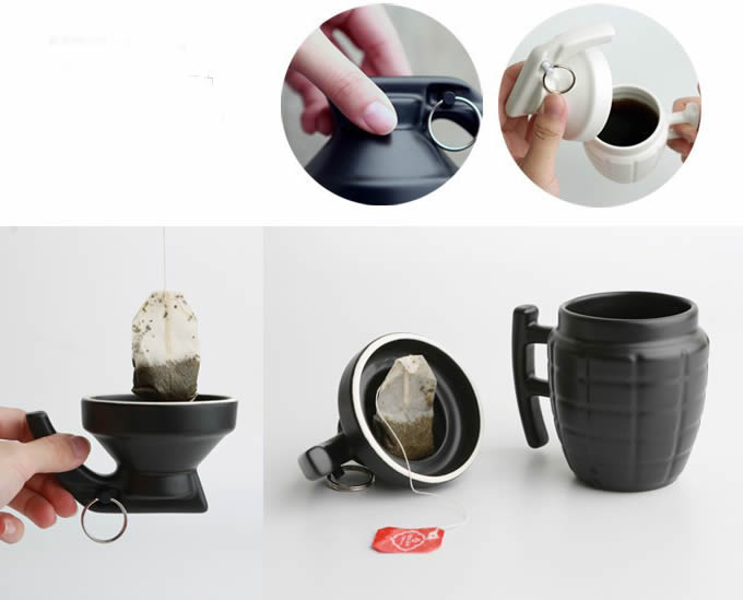 Grenade Shaped Ceramic Mug 