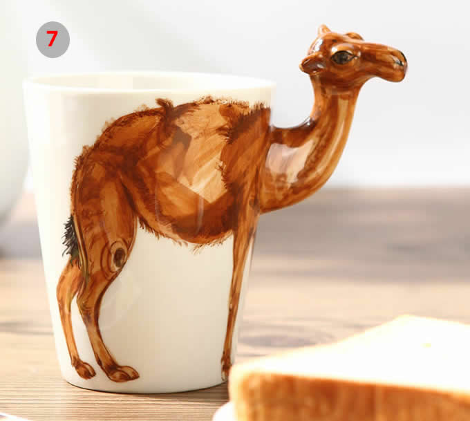 Hand Painted Animal Shaped Coffee  Mug 