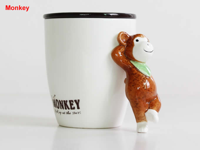  Hand-painted 3D  Animal Ceramic Coffee Cup Mug