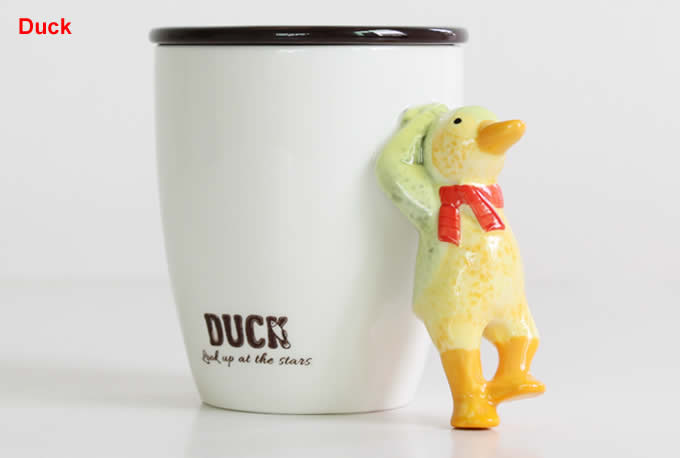  Hand-painted 3D  Animal Ceramic Coffee Cup Mug