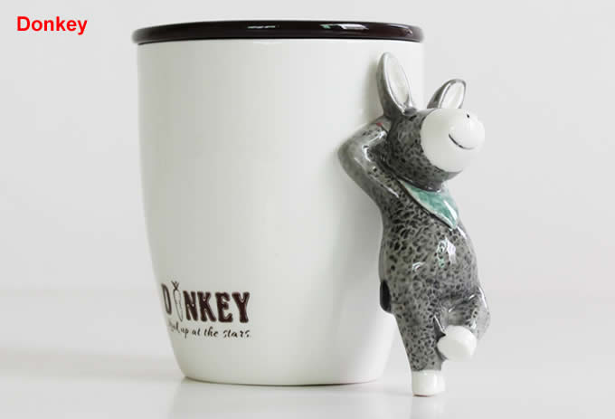  Hand-painted 3D  Animal Ceramic Coffee Cup Mug