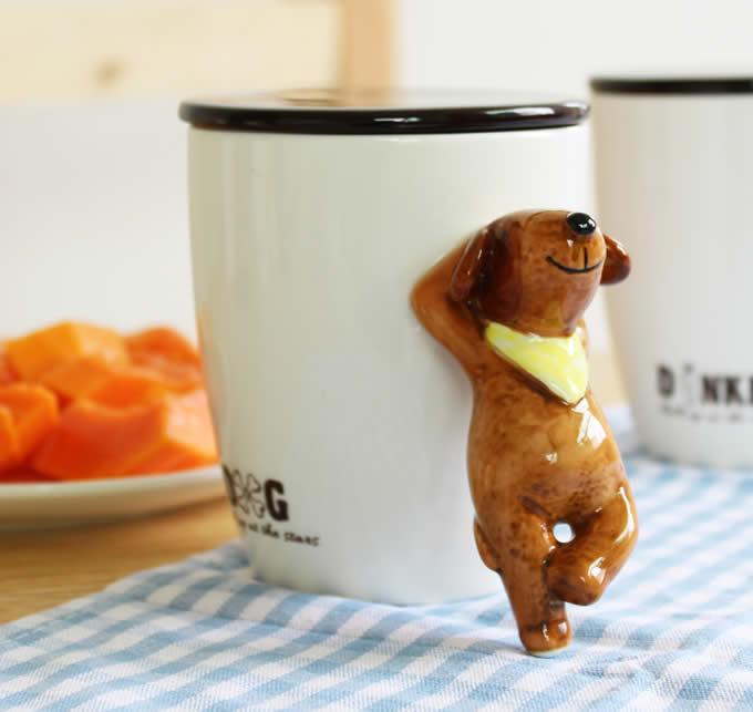  Hand-painted 3D  Animal Ceramic Coffee Cup Mug