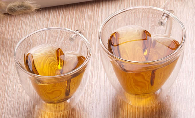  Heart Shaped Glass  Coffee Cup