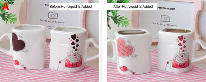 The Kissing Mugs, Unique Coffee Mugs