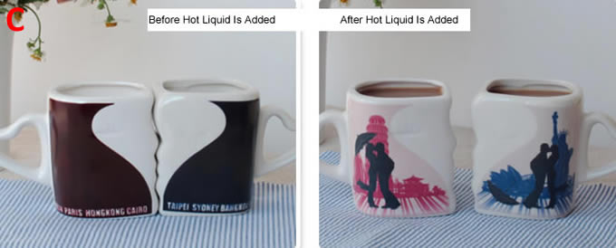 Kissing Each Other  Change Lovers Mugs 
