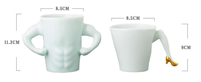 Muscle- Man Sexy Women's-Leg Ceramic Coffee Cup