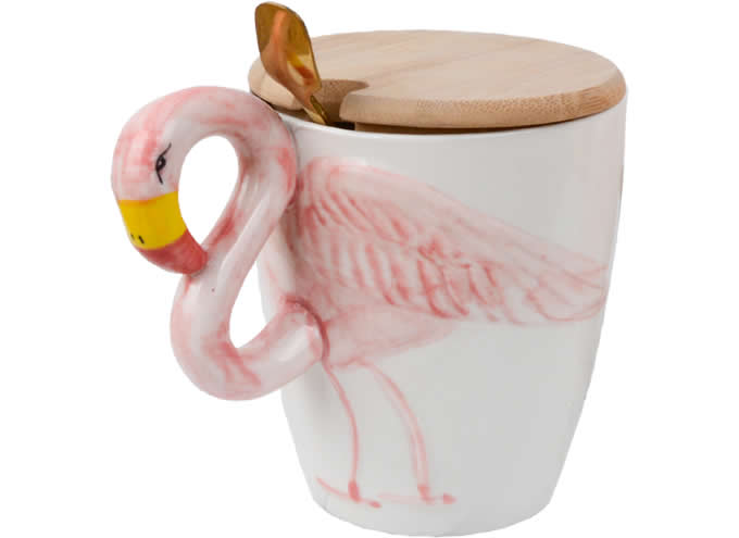  Phoenicopteridae Ceramic Coffee Cup,Pink