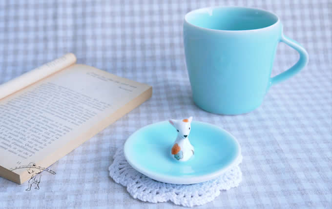  Porcelain Coffee Mug with 3D Deer On Lid