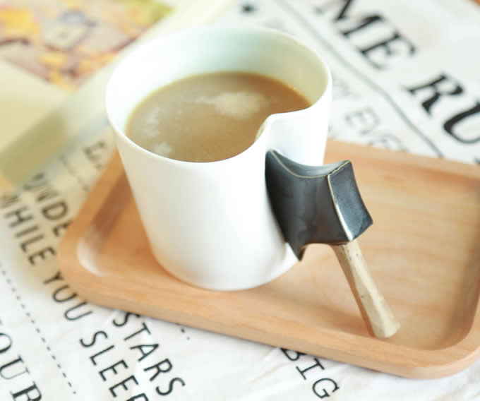  Porcelain Coffee Mug with Hatchet  Handle