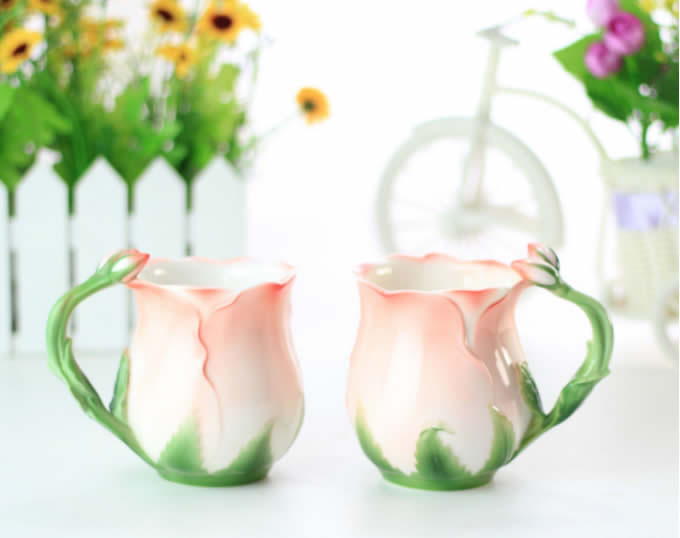 Porcelain Rose Tea & Coffe Mug 