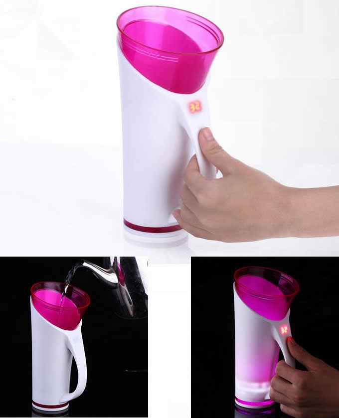 Smart Touch Sensing Travel Cup With Temperature Display