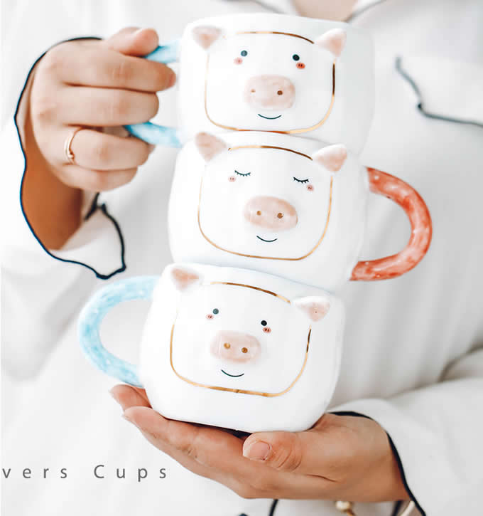 Unique Pig Coffee Mug Cup 