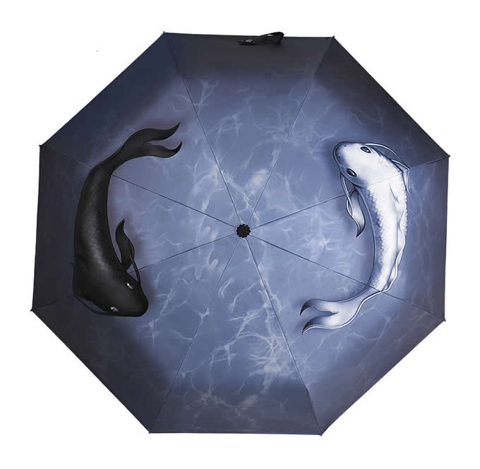 Ocean Fish Foldable Travel Rain Umbrella 