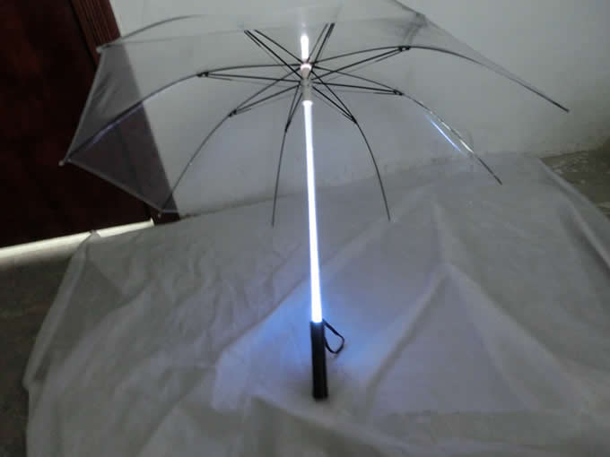 Runner Light Saber LED Light up Flashlight Transparent  Umbrella 