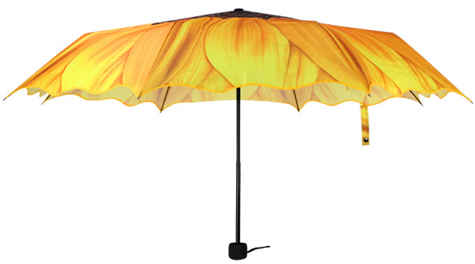 Sunflower Style 3 Folding Travel Umbrella 