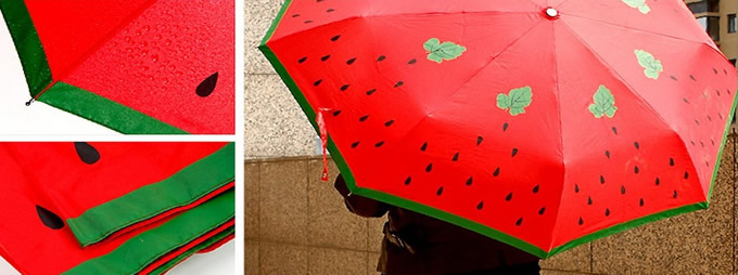 Watermelon Design 3 Folding Umbrella 