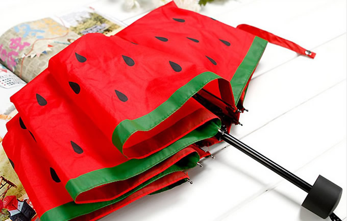 Watermelon Design 3 Folding Umbrella 