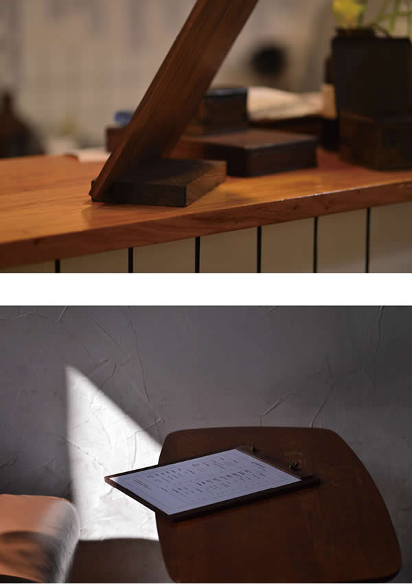 Classic Black Walnut Wooden Writing Board Menu Display Board File Holder Clipboard