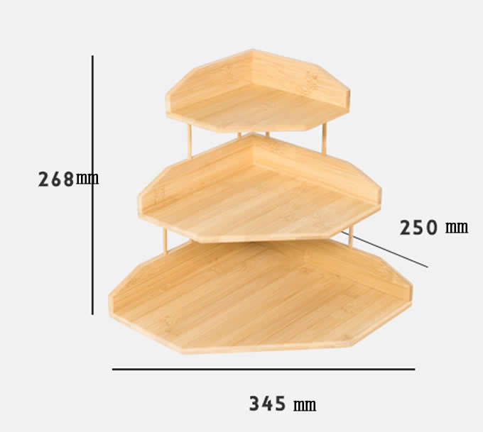 3-Tier Bamboo Corner Shelf