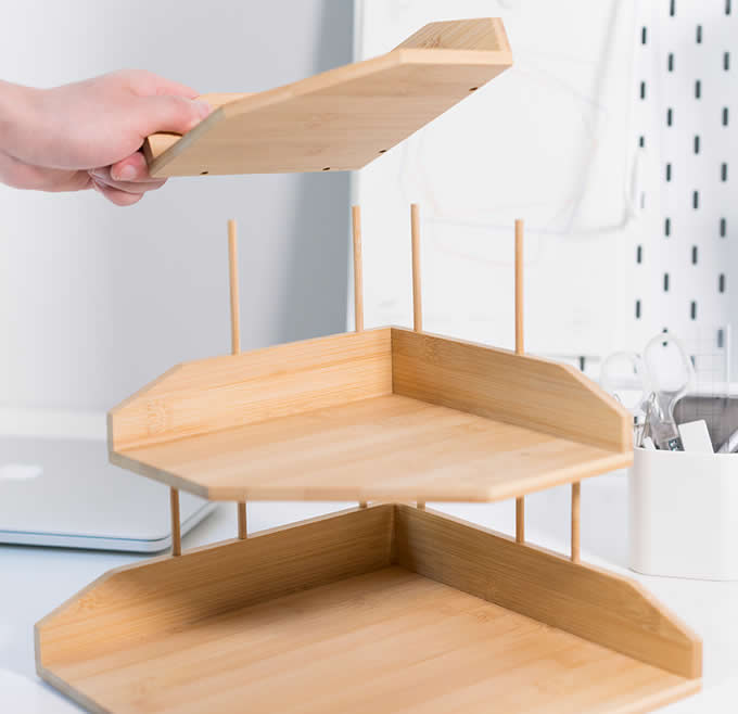 3-Tier Bamboo Corner Shelf