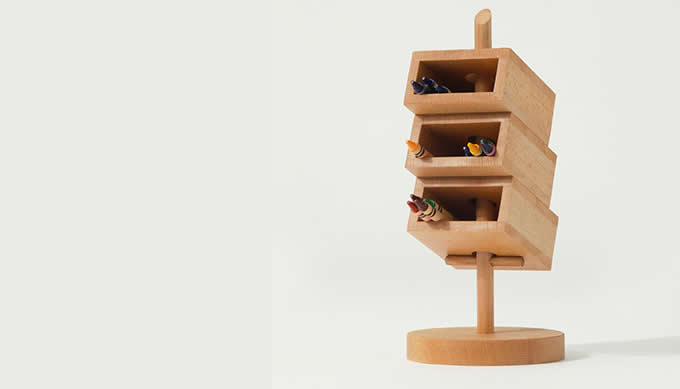  3 Tier Wooden Office Desk Organizer,Beech Wood