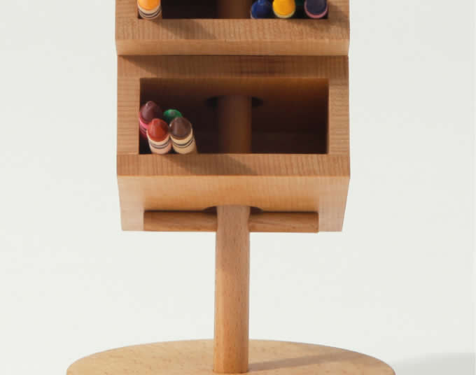  3 Tier Wooden Office Desk Organizer,Beech Wood