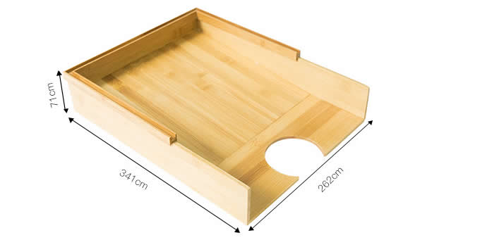  Bamboo Desktop Letter Tray Organizer 