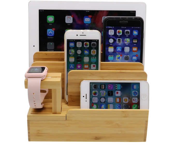  Bamboo Desktop Charger Station 