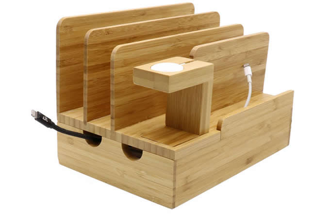  Bamboo Desktop Charger Station 