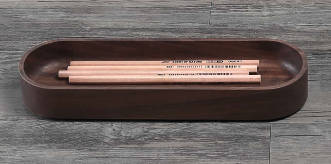 Black Walnut Wood Pen Pencil Case Box  