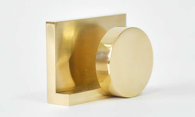 Geometry Brass Desk Business Card Display Holder 