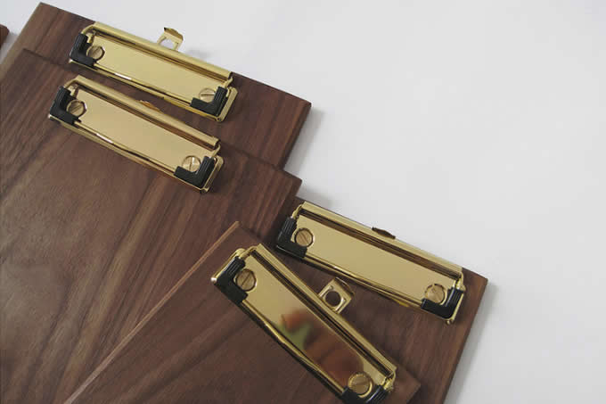  Brass & Wooden Clipboard Standard  Low Profile Clip 