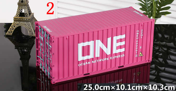  Creative Shipping Container Model Desk Office Supplies Organizer,Tissue Box(Pink) 