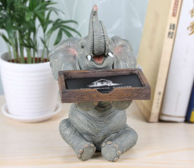 Elephant  Desk Decoration Pencil Holder,Business Card Holder,Ashtray for Office 