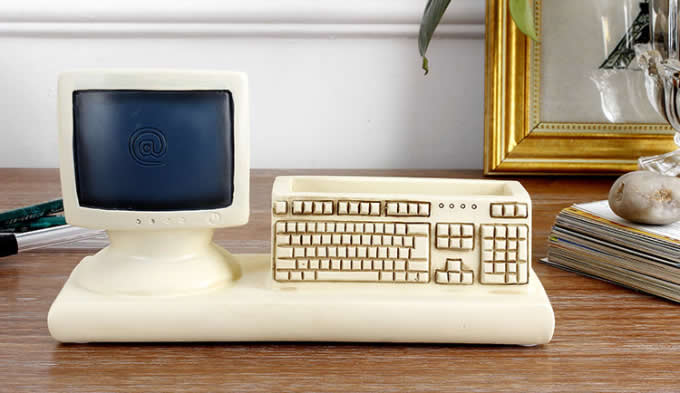  Internet Computer Terminal Keyboard Pen Pencil Holder  Business Card Holder