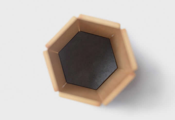 Wooden Hexagon Pen Holder 