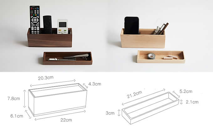 Wooden Office Supplies Desktop Desk Organizer Pen Pencil/Remote ControlHolder  Stationery Case 