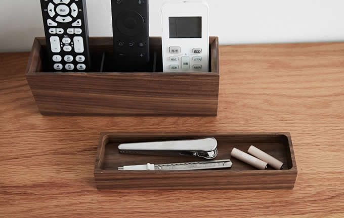 Wooden Office Supplies Desktop Desk Organizer Pen Pencil/Remote ControlHolder  Stationery Case 